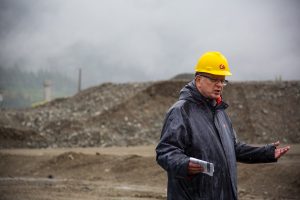 The Honourable Bruce Ralston Minister of Energy Mines and Petroleum Resources, speaks at Carbon Engineering's groundbreaking of its new headquarters